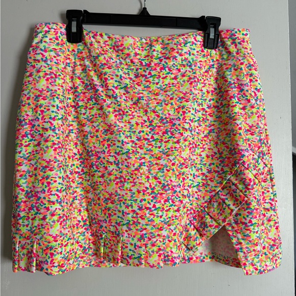 Tzu Tzu Dresses & Skirts - Tzu Tzu Neon Confetti Print Mini Skirt